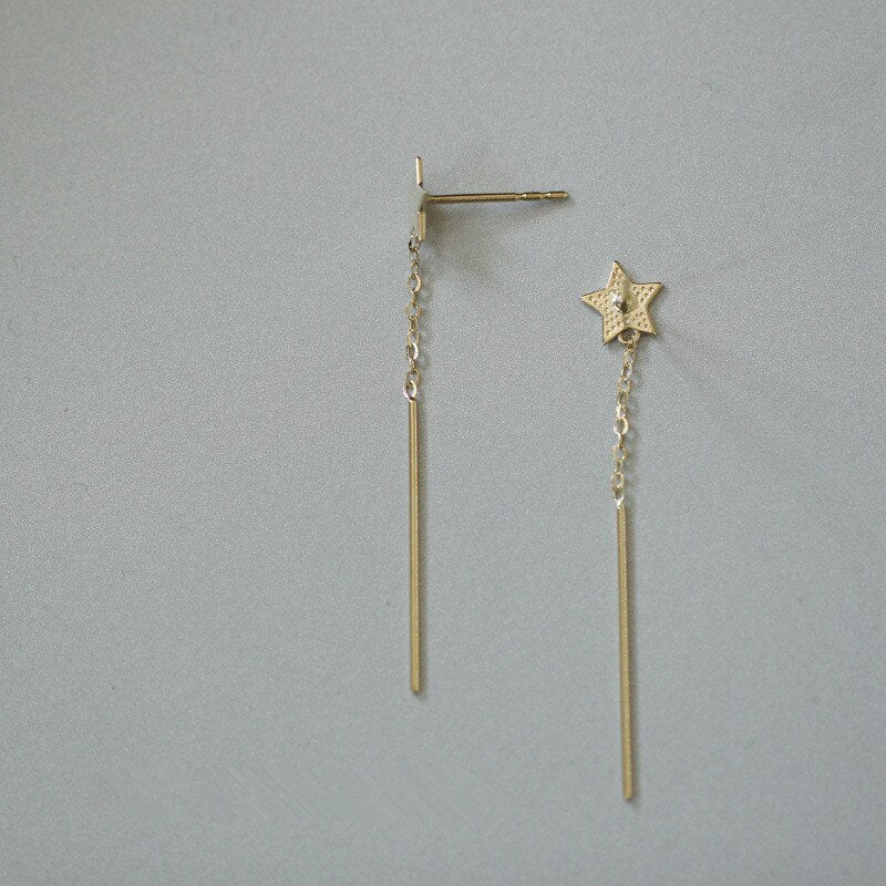 Star Tassel Stud Earrings