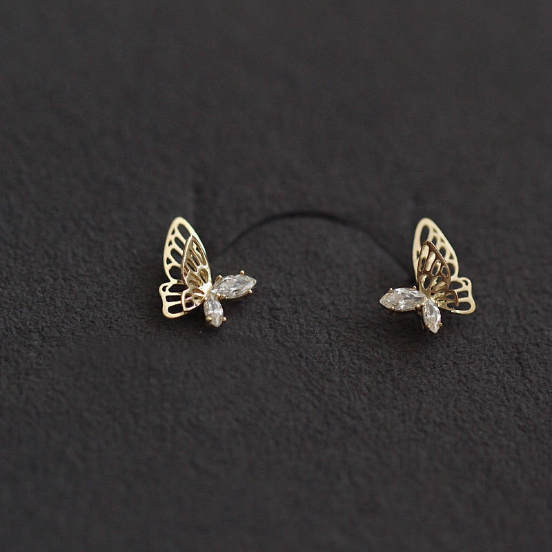 Butterfly Crystal Stud Earrings