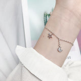 Pavé Star & Moon Charm Bracelet