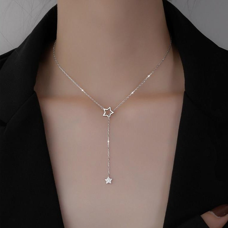 Star Drop Pendant Necklace