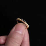Petite Milgrain Crown Ring