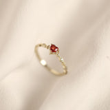 Ruby Love Heart Ring