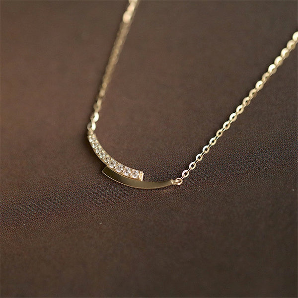 Pavé Crystal Smile Necklace