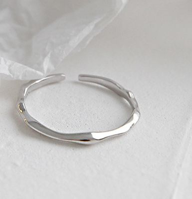 Thin Stackable Hammered Ring