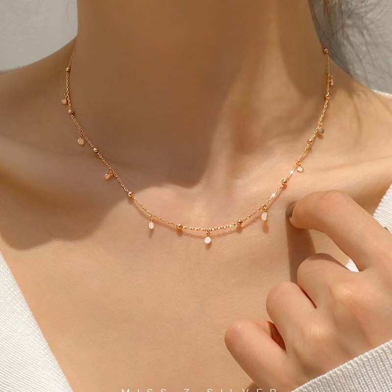 18K Diamond Dot Necklace – Page Sargisson